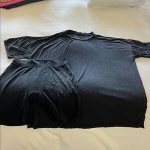 Nuuds Black Biker Short Set